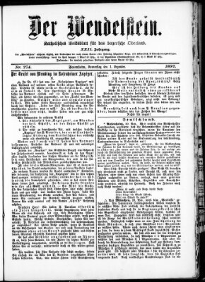 Wendelstein Donnerstag 1. Dezember 1892