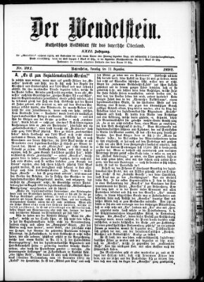 Wendelstein Sonntag 11. Dezember 1892