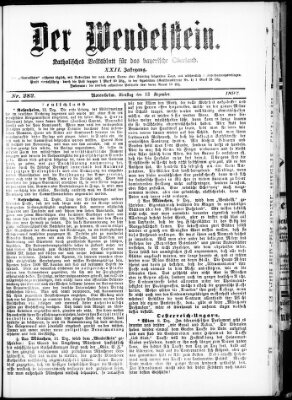 Wendelstein Dienstag 13. Dezember 1892