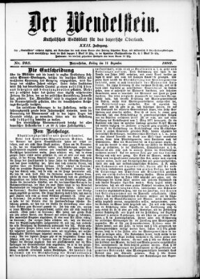 Wendelstein Freitag 16. Dezember 1892