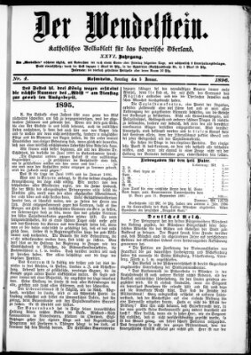 Wendelstein Sonntag 5. Januar 1896