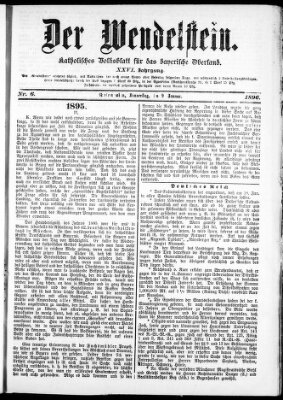 Wendelstein Donnerstag 9. Januar 1896