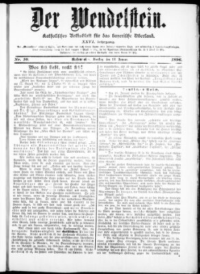 Wendelstein Dienstag 14. Januar 1896