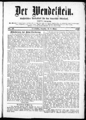 Wendelstein Donnerstag 16. Januar 1896