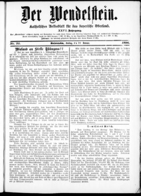 Wendelstein Freitag 31. Januar 1896