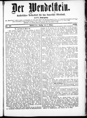 Wendelstein Dienstag 4. Februar 1896