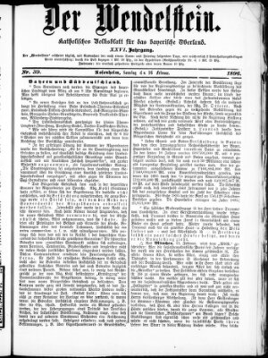 Wendelstein Sonntag 16. Februar 1896