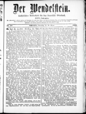 Wendelstein Donnerstag 20. Februar 1896