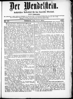 Wendelstein Freitag 21. Februar 1896