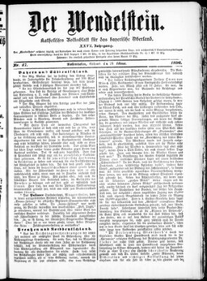 Wendelstein Mittwoch 26. Februar 1896