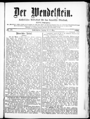 Wendelstein Sonntag 8. März 1896