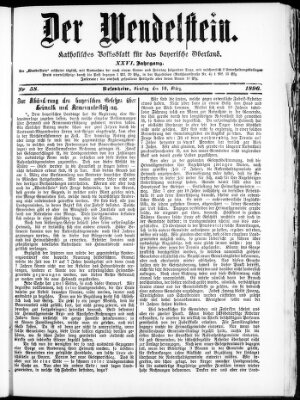 Wendelstein Dienstag 10. März 1896