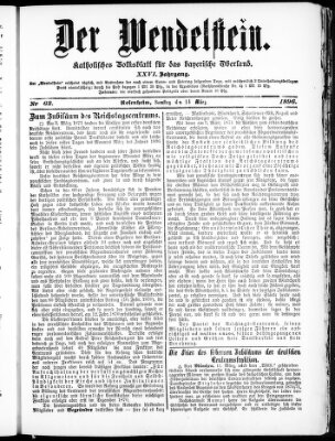 Wendelstein Samstag 14. März 1896