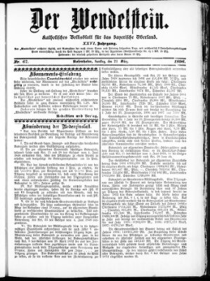 Wendelstein Samstag 21. März 1896