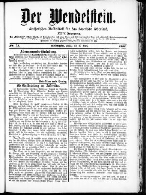 Wendelstein Freitag 27. März 1896