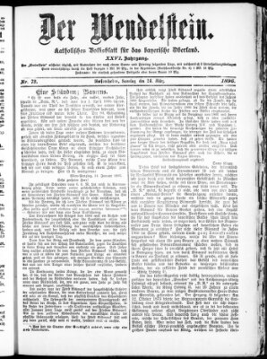 Wendelstein Samstag 28. März 1896