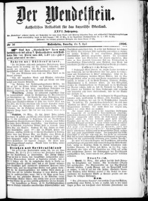 Wendelstein Donnerstag 2. April 1896