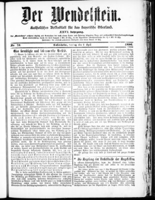 Wendelstein Samstag 4. April 1896