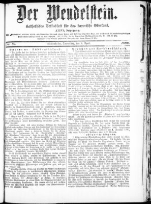 Wendelstein Donnerstag 9. April 1896