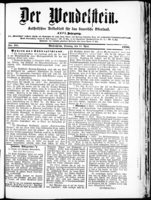Wendelstein Sonntag 12. April 1896