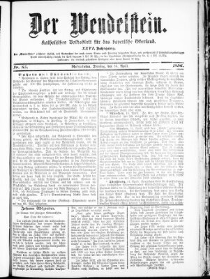 Wendelstein Dienstag 14. April 1896