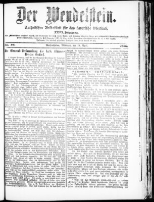 Wendelstein Mittwoch 15. April 1896