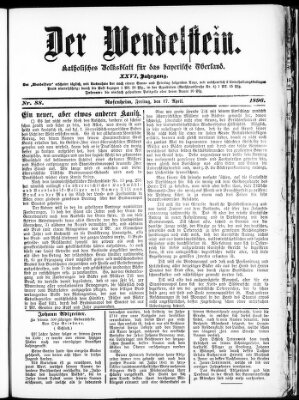 Wendelstein Freitag 17. April 1896