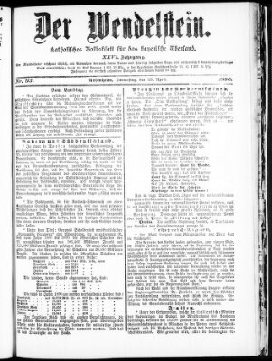 Wendelstein Donnerstag 23. April 1896