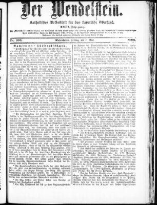 Wendelstein Freitag 1. Mai 1896