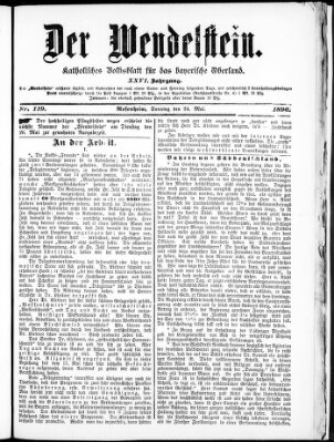 Wendelstein Sonntag 24. Mai 1896