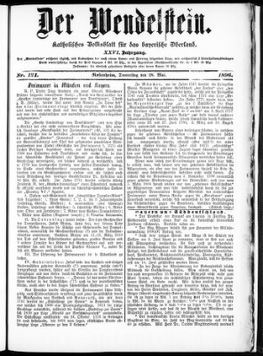 Wendelstein Donnerstag 28. Mai 1896