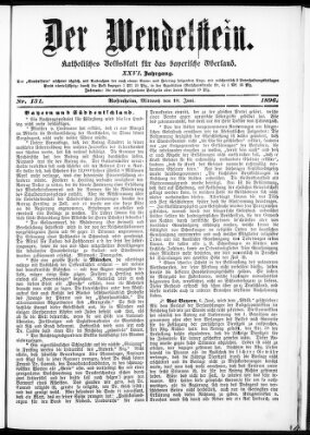 Wendelstein Mittwoch 10. Juni 1896