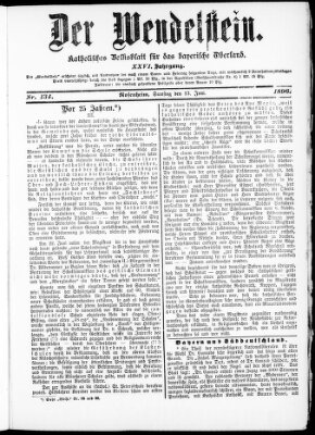 Wendelstein Samstag 13. Juni 1896