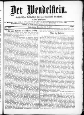 Wendelstein Donnerstag 18. Juni 1896