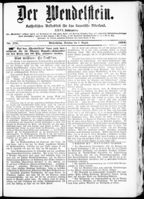 Wendelstein Samstag 1. August 1896