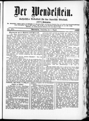 Wendelstein Donnerstag 6. August 1896