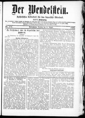 Wendelstein Dienstag 11. August 1896