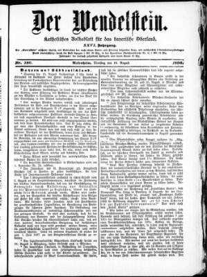 Wendelstein Dienstag 18. August 1896