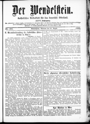 Wendelstein Mittwoch 26. August 1896