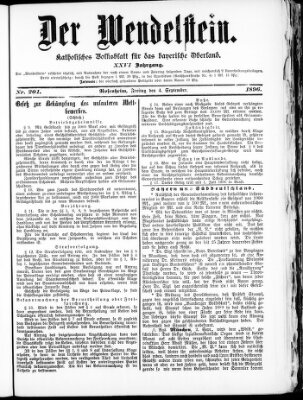 Wendelstein Freitag 4. September 1896