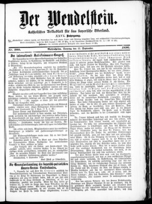 Wendelstein Sonntag 13. September 1896