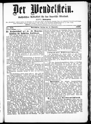 Wendelstein Freitag 18. September 1896