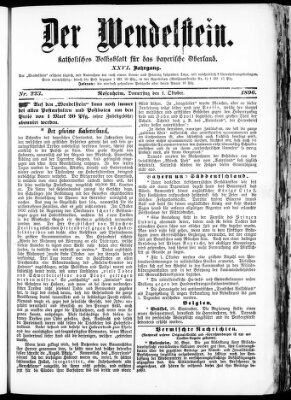 Wendelstein Donnerstag 1. Oktober 1896