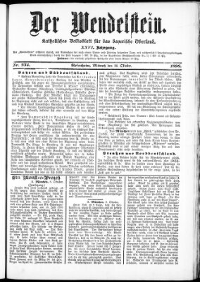 Wendelstein Mittwoch 14. Oktober 1896