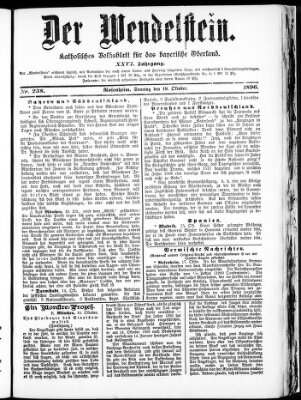 Wendelstein Sonntag 18. Oktober 1896