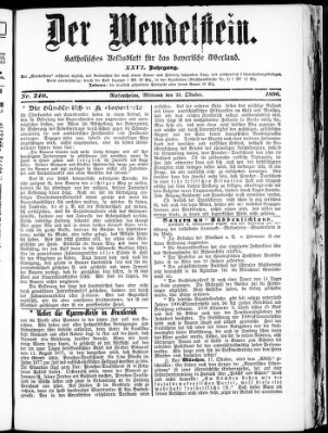 Wendelstein Mittwoch 21. Oktober 1896