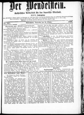 Wendelstein Donnerstag 22. Oktober 1896