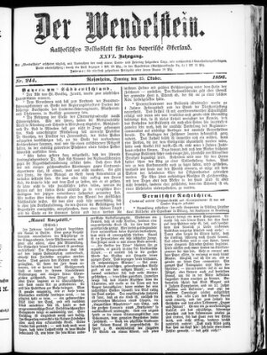 Wendelstein Sonntag 25. Oktober 1896