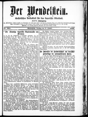 Wendelstein Dienstag 27. Oktober 1896