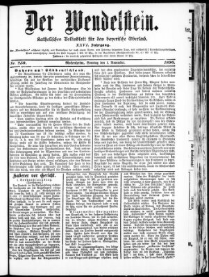 Wendelstein Sonntag 1. November 1896